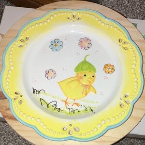 Charming Yellow Chick Decorative Easter Spring Plate 8”